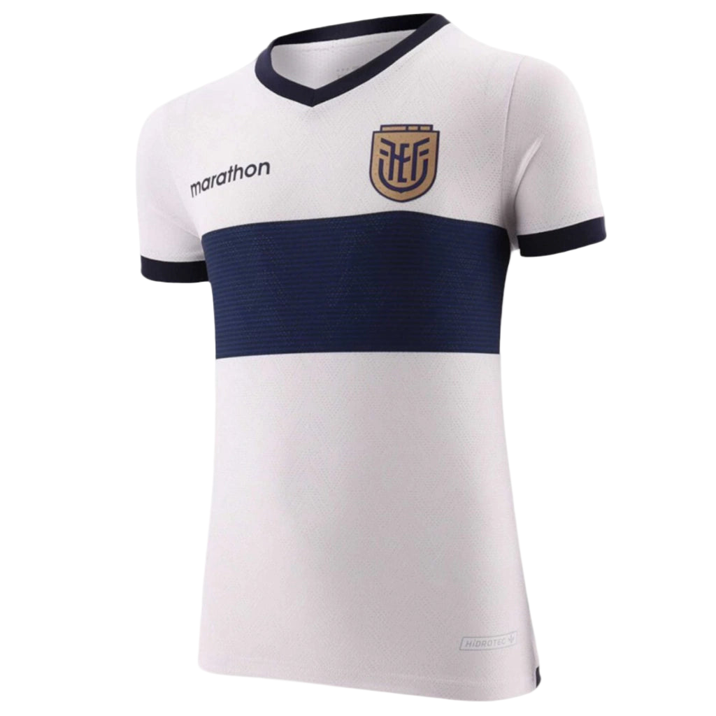Camisa Equador II 24/25 Copa América - Torcedor Marathon Masculina - Branca com detalhes em preto