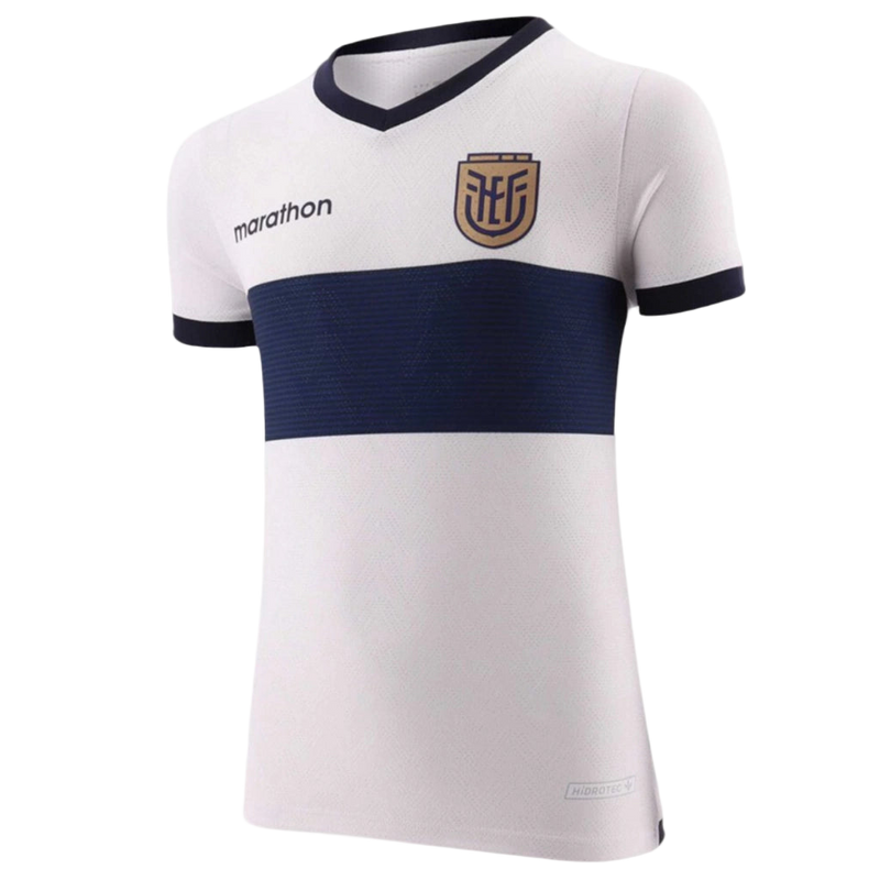Camisa Equador II 24/25 Copa América - Torcedor Marathon Masculina - Branca com detalhes em preto