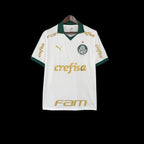 Camisa Palmeiras II 24/25 - Torcedor Puma Masculina - Branca com detalhes em verde e com patrocínio