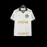 Camisa Palmeiras II 24/25 - Torcedor Puma Masculina - Branca com detalhes em verde e com patrocínio