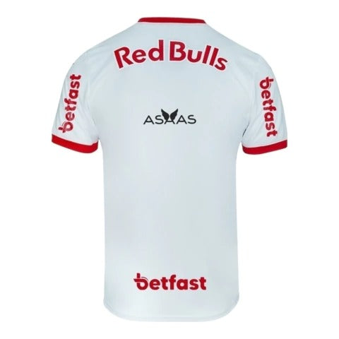 Camisa Red Bull Bragantino I 25/26 - Torcedor Puma Masculina - Branca com detalhes em vermelho e Com Patrocínio