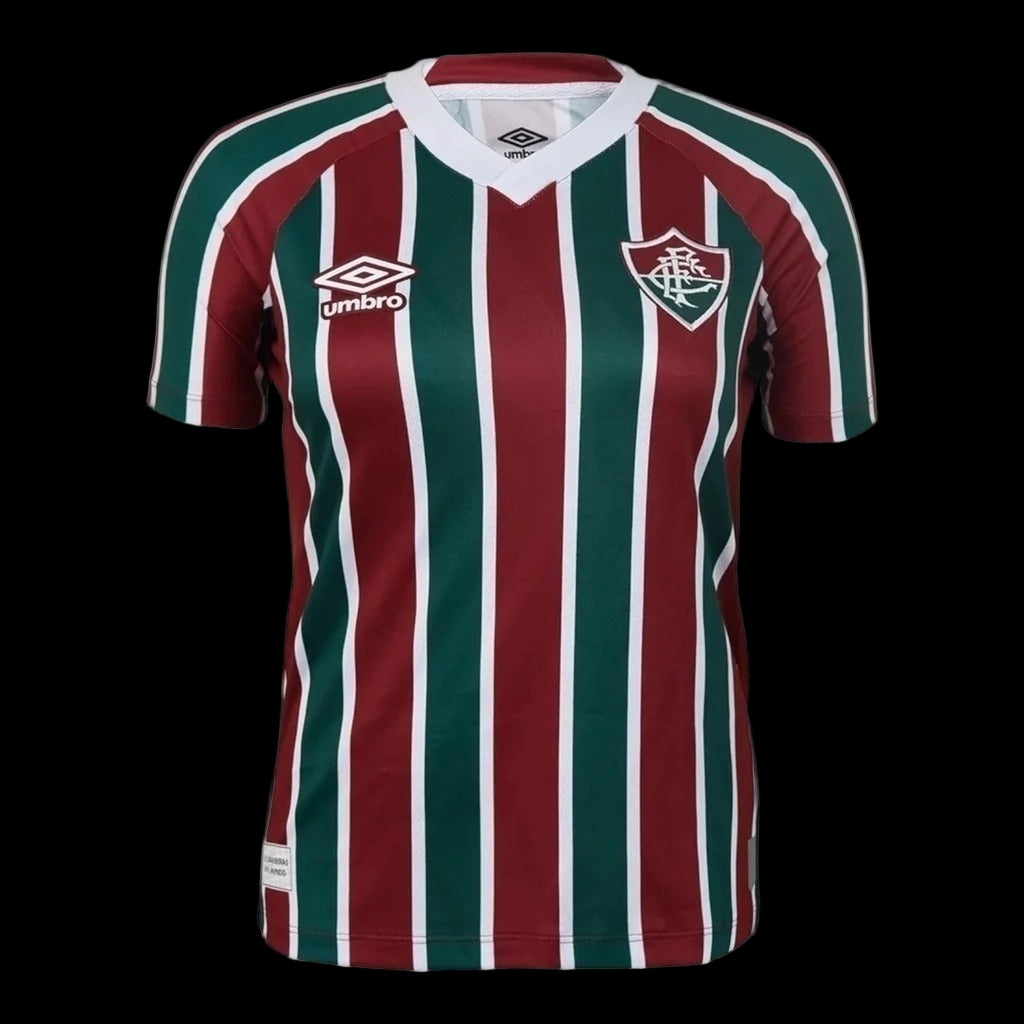 Camisa Fluminense I 25/26 - Torcedor Umbro Feminina - Vermelha e verde com detalhes em branco
