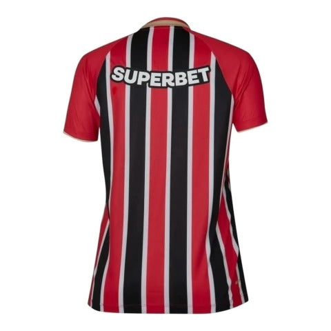Camisa São Paulo II 25/26 - Torcedor New Balance Feminina - Vermelha e preta