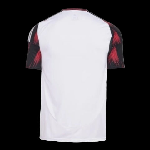 Camisa Flamengo II 25/26 - Torcedor Adidas Feminina - Branca com detalhes em vermelho e preto