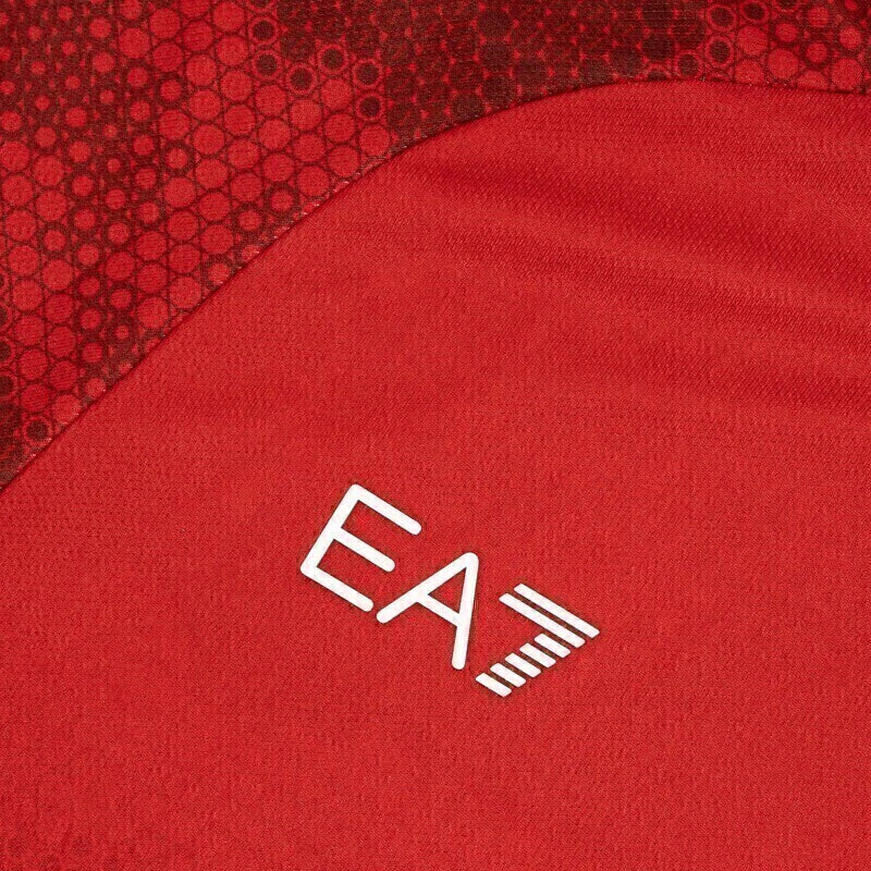 Camisa Napoli Treino II 24/25 - Torcedor EA7 Masculina - Vermelha e Com Patrocínio