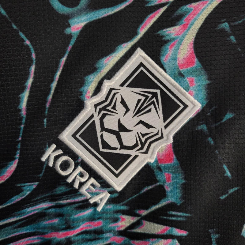 Camisa Seleção Coreia do Sul II 24/25 - Torcedor Nike Masculina - Preta com detalhes em azul e rosa