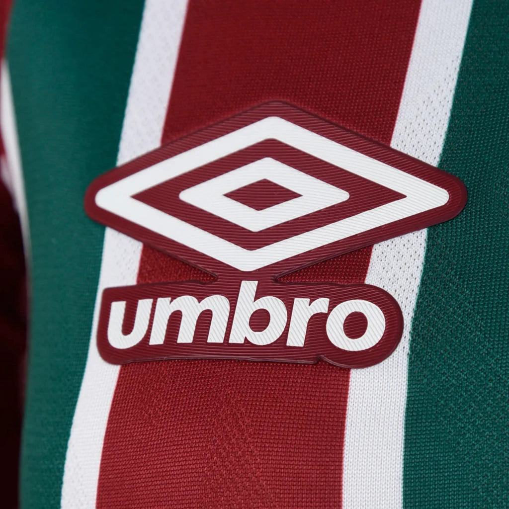 Camisa Fluminense I 25/26 - Torcedor Umbro Masculina - Vermelha e verde com detalhes em branco