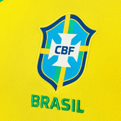 Camisa Seleção Brasileira I 25/26 - Torcedor Nike Masculina - Amarela com detalhes em verde