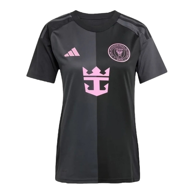Camisa Inter Miami II 25/26 - Torcedor Adidas Feminina - Preta com detalhes em rosa