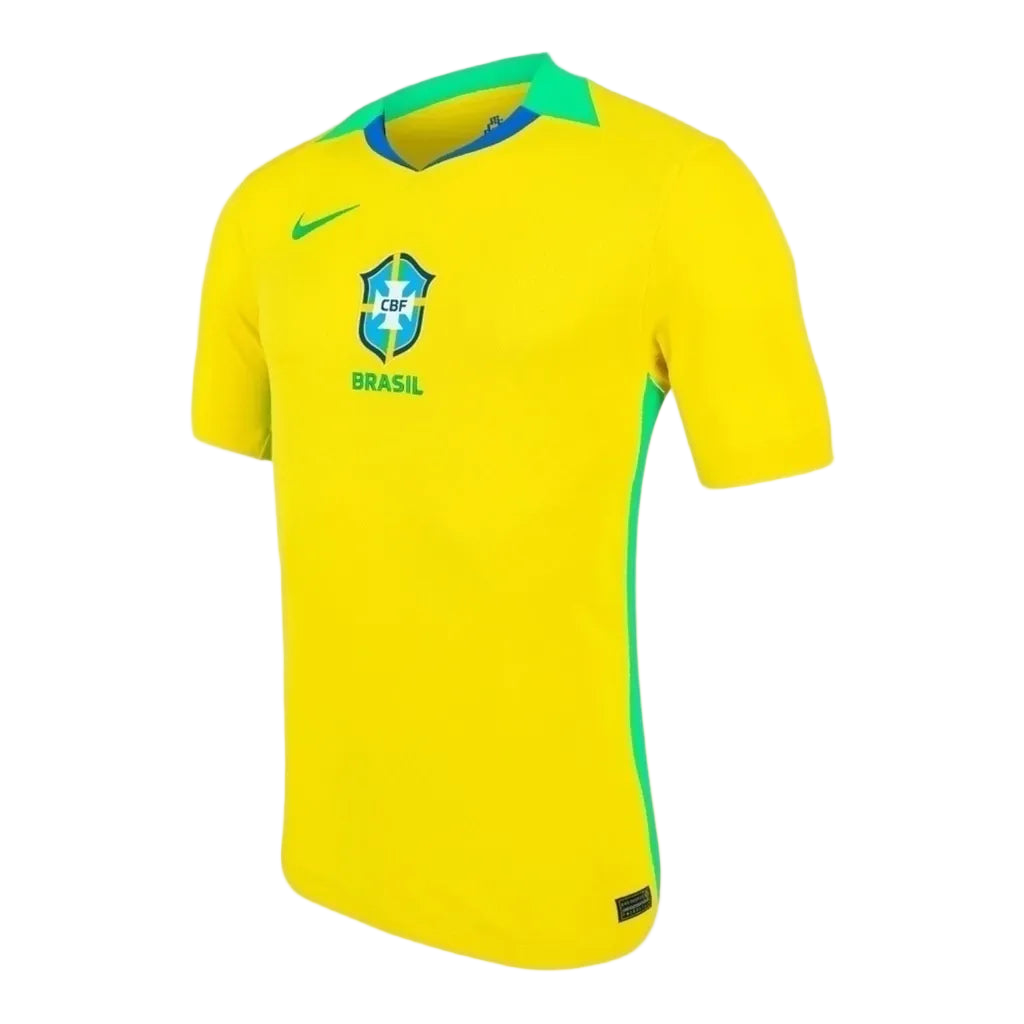 Camisa Seleção Brasileira I 25/26 - Torcedor Nike Masculina - Amarela com detalhes em verde