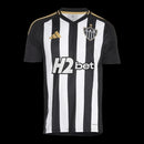 Camisa Atlético Mineiro I 25/26 - Torcedor Adidas Masculina - Preta com listras brancas com detalhes em amarelo e Com Patrocínio