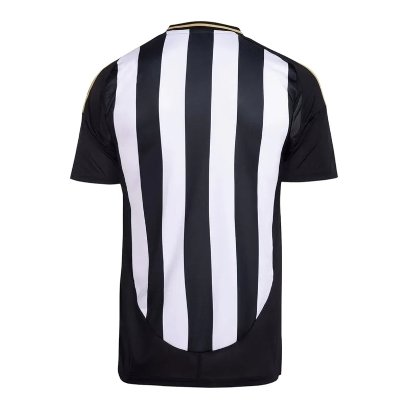 Camisa Atlético Mineiro I 25/26 - Torcedor Adidas Masculina - Preta com listras brancas com detalhes em amarelo e Com Patrocínio