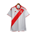 Camisa Seleção Peru I 23/24 - Torcedor Adidas Masculina - Branca com detalhes em vermelho