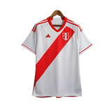 Camisa Seleção Peru I 23/24 - Torcedor Adidas Masculina - Branca com detalhes em vermelho