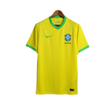 Camisa Seleção Brasil I 23/24 - Torcedor Nike Masculina - Amarela com detalhes em verde