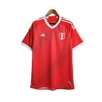 Camisa Seleção Peru II 23/24 - Torcedor Adidas Masculina - Vermelha com detalhes em branco e dourado