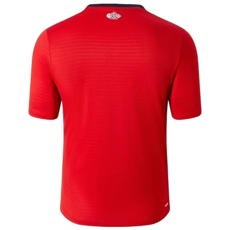 Camisa Lille I 24/25 - Torcedor New Balance Masculina - Vermelha com detalhes em azul