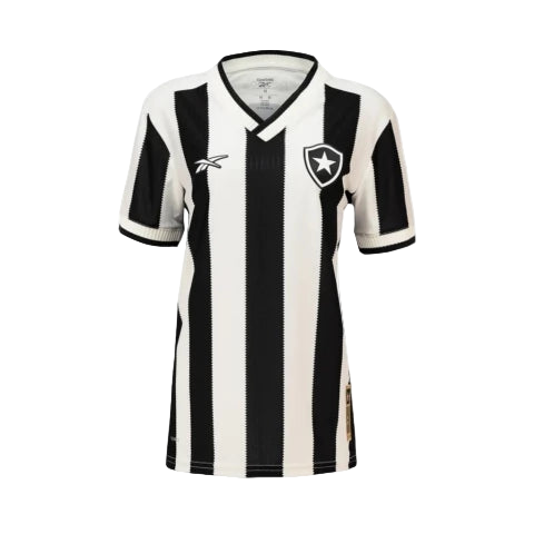 Camisa Botafogo I 24/25 - Torcedor Reebok Feminina - Branca e preta
