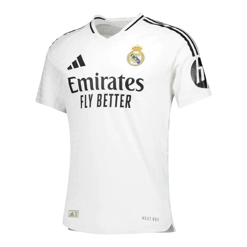 Camisa Real Madrid I 24/25 - Torcedor Adidas Masculina - Branca com detalhes em preto