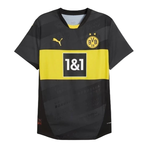 Camisa Borussia Dortmund II 24/25 - Torcedor Puma Masculina - Preta com detalhes em amarelo
