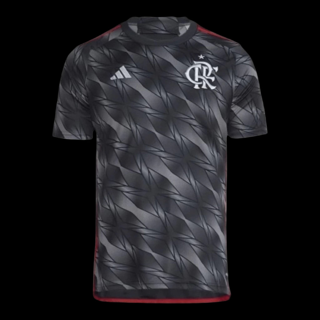 Camisa Flamengo III 24/25 - Torcedor Adidas Masculina - Preta com detalhes em cinza e vermelho