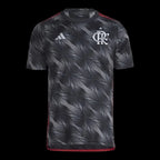 Camisa Flamengo III 24/25 - Torcedor Adidas Masculina - Preta com detalhes em cinza e vermelho