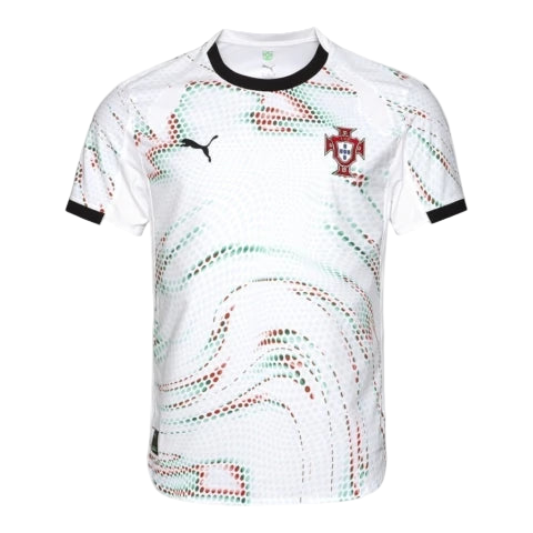 Camisa Seleção Portugal II 25/26 - Torcedor Puma Masculina - Branca com detalhes em verde e vermelho