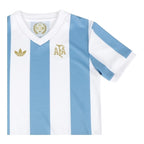 Camisa Seleção Argentina Edição Comemorativa 25/26 - Torcedor Adidas Masculina - Branca com listras em azul