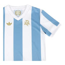 Camisa Seleção Argentina Edição Comemorativa 25/26 - Torcedor Adidas Masculina - Branca com listras em azul