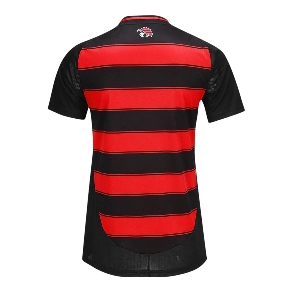 Camisa Flamengo I 25/26 - Torcedor Adidas Feminina - Preta e vermelha