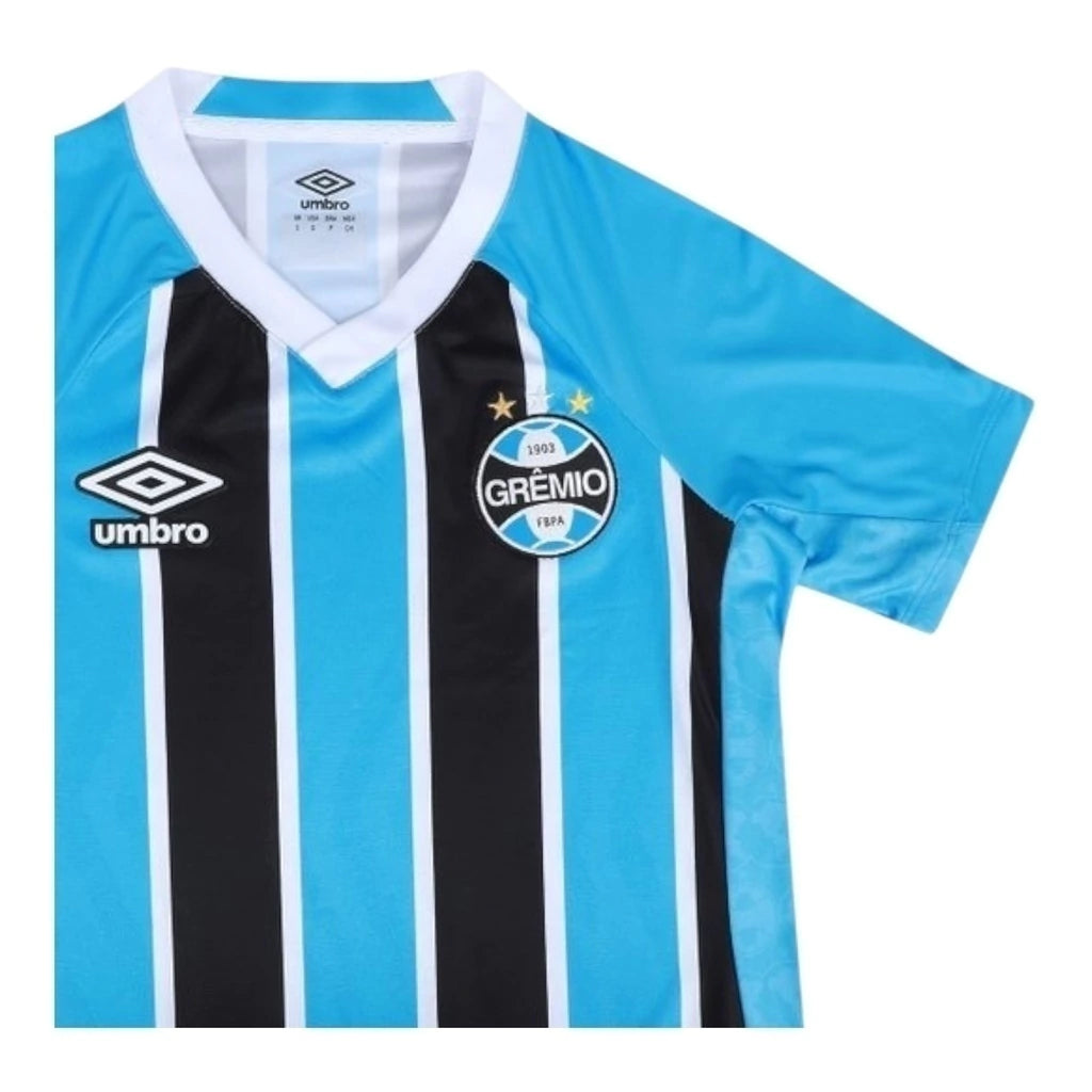 Camisa Grêmio I 25/26 - Torcedor Umbro Feminina - Azul e preta