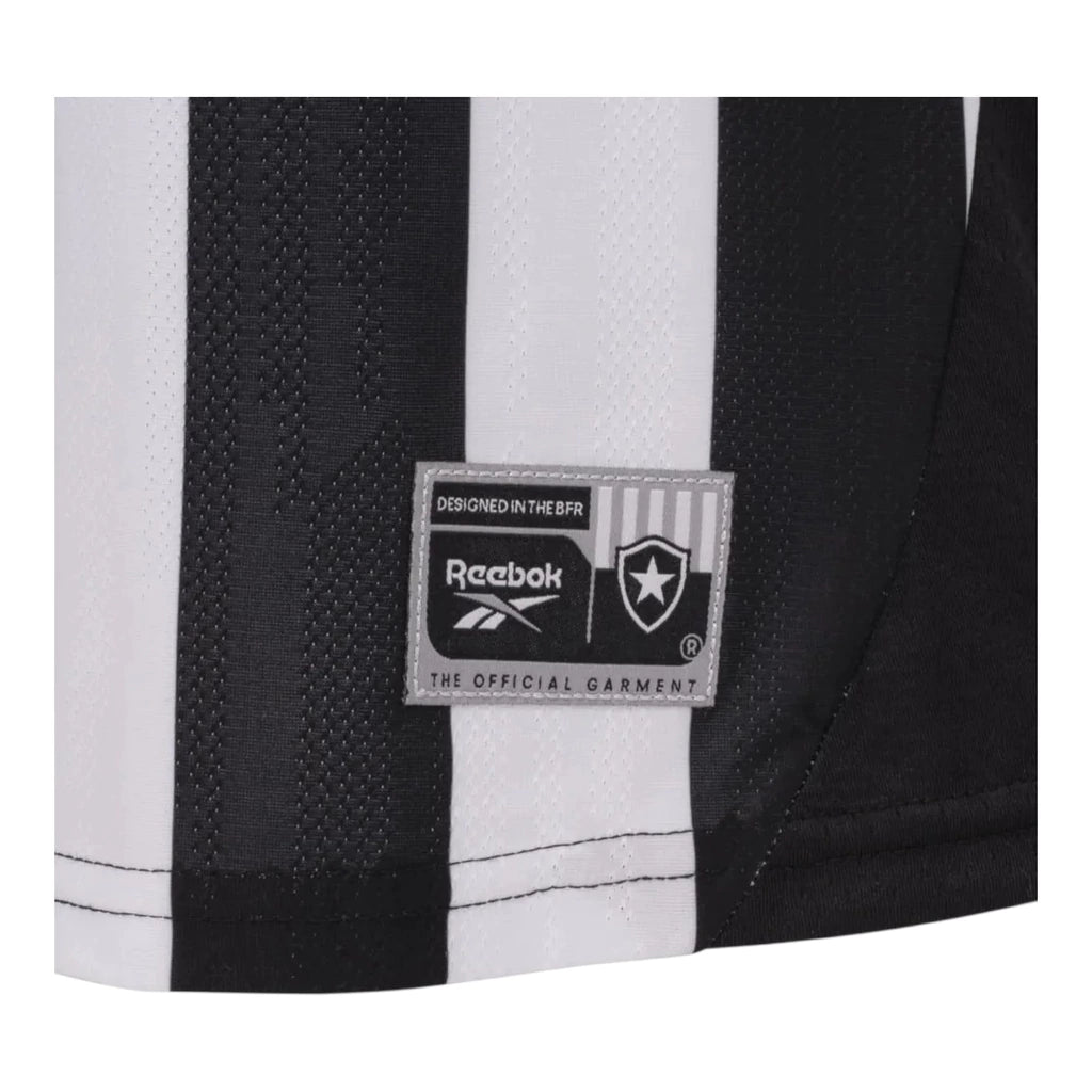 Camisa Botafogo I 25/26 - Torcedor Reebok Feminina - Preta e branca