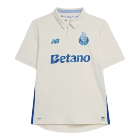 Camisa Porto III 25/26 - Torcedor New Balance Masculina - Branca com detalhes em azul