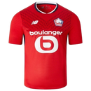 Camisa Lille I 24/25 - Torcedor New Balance Masculina - Vermelha com detalhes em azul