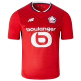 Camisa Lille I 24/25 - Torcedor New Balance Masculina - Vermelha com detalhes em azul