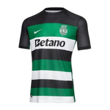 Camisa Sporting Lisboa I 24/25 - Torcedor Nike Masculina - Preta com detalhes em verde e branco