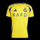 Camisa Al-Nassr I Ronaldo 24/25 - Torcedor Adidas Masculina - Amarela com detalhes em azul