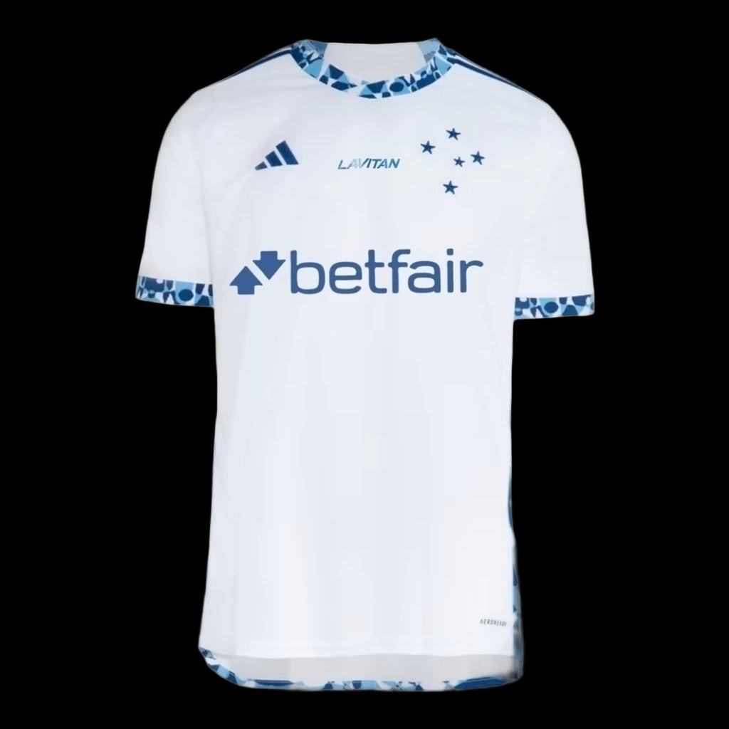 Camisa Cruzeiro II 24/25 - Torcedor Adidas Masculina - Branca com detalhes em azul