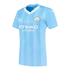 Camisa Manchester City I 23/24 - Torcedor Puma Feminina - Azul com detalhes em branco