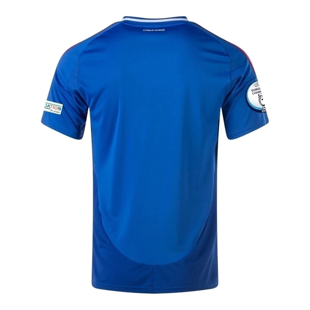 Camisa Seleção da Itália I 24/25 - Torcedor Adidas Masculina - Azul Com Patch Eurocopa