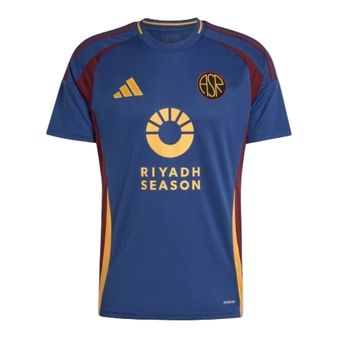 Camisa Roma III 24/25 - Torcedor Adidas Masculina - Azul com detalhes em vermelho e amarelo