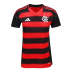 Camisa Flamengo I 25/26 - Torcedor Adidas Feminina - Preta e vermelha