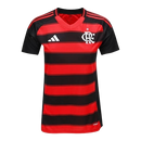 Camisa Flamengo I 25/26 - Torcedor Adidas Feminina - Preta e vermelha