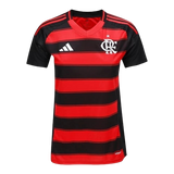 Camisa Flamengo I 25/26 - Torcedor Adidas Feminina - Preta e vermelha
