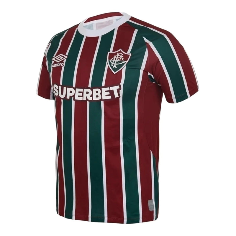 Camisa Fluminense I 25/26 - Torcedor Umbro Masculina - Vermelha e verde com detalhes em branco