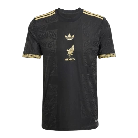 Camisa Seleção México I 25/26 - Torcedor Adidas Masculina - Preta com detalhes em dourado