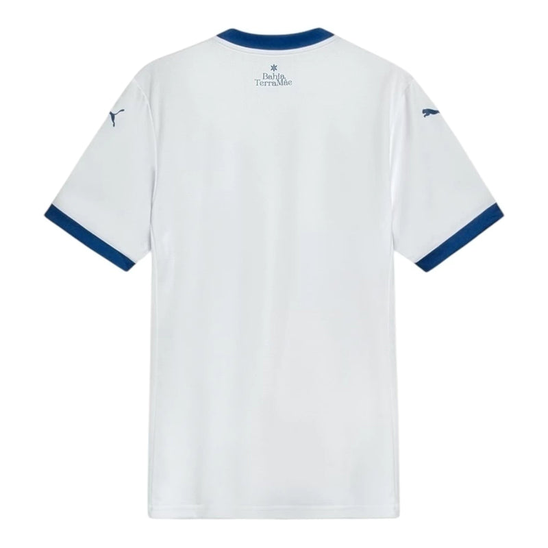 Camisa Bahia I 25/26 - Torcedor Puma Masculina - Branca com detalhes em azul