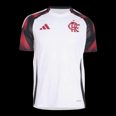 Camisa Flamengo II 25/26 - Torcedor Adidas Masculina - Branca com detalhes em preto e vermelho