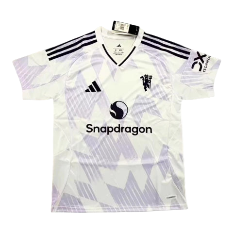 Camisa Manchester United II 25/26 - Torcedor Adidas Masculina - Branca com detalhes em roxo