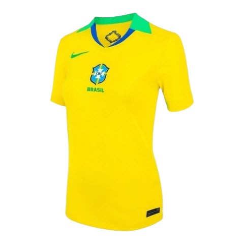 Camisa Seleção Brasileira I 25/26 - Torcedor Nike Feminina - Amarela com detalhes em verde